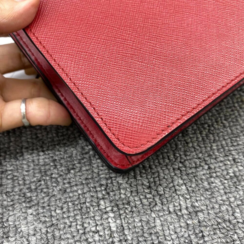 100% Authentic Prada Saffiano Red Leather Crossbody Bag - Picture 6 of 14